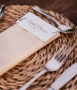 Arreglo de mesa de matrimonio